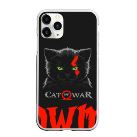 Чехол для iPhone 11 Pro матовый с принтом Cat of war в Новосибирске, Силикон |  | cat | gad of war | game | games | god of war | god of wor | атрей | атрэй | бог войны | игра | игры | кот | котёнок | кошки | кратос