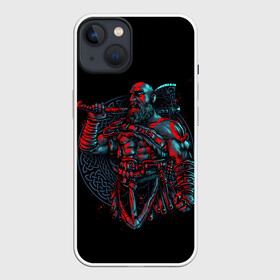 Чехол для iPhone 13 с принтом Brutal Kratos в Новосибирске,  |  | gad of war | game | games | god of war | god of wor | атрей | атрэй | бог войны | игра | игры | кратос