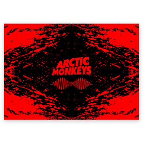 Поздравительная открытка с принтом arctic monkeys в Новосибирске, 100% бумага | плотность бумаги 280 г/м2, матовая, на обратной стороне линовка и место для марки
 | arctic monkeys | arctic monkeys live | do i wanna know | domino | domino records | full album | lyrics | mardy bum | whyd you only call me when youre high | арктические обезьяны | домино пластинки | полный альбом | тексты песен