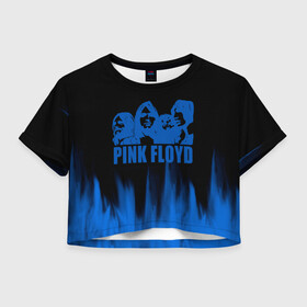 Женская футболка Crop-top 3D с принтом pink rloyd в Новосибирске, 100% полиэстер | круглая горловина, длина футболки до линии талии, рукава с отворотами | comfortably numb | david gilmour | floyd | money | music | nick mason | pink | pink floyd | pink floyd high hopes | pink floyd live | pink floyd official | roger waters | the | wish you were here | дэвид гилмор | пинк | пинк флойд | роджер уотерс | рок | 