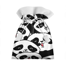 Подарочный 3D мешок с принтом панды в Новосибирске, 100% полиэстер | Размер: 29*39 см | brand | moda | style | texture | бренд | маска | медицинская маска | мода | панды | прикольные картинки | смайлы. стикербук | стиль | текстура | фон | эмодзи