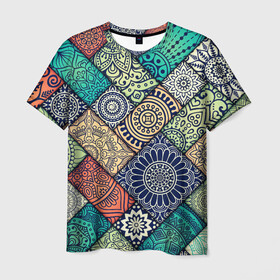 Мужская футболка 3D с принтом ОЧЕНЬ в Новосибирске, 100% полиэфир | прямой крой, круглый вырез горловины, длина до линии бедер | молодежное | пестрое | узор | хайп | цветное