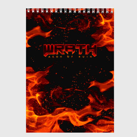 Скетчбук с принтом WRATH: Aeon of Ruin FIRE в Новосибирске, 100% бумага
 | 48 листов, плотность листов — 100 г/м2, плотность картонной обложки — 250 г/м2. Листы скреплены сверху удобной пружинной спиралью | Тематика изображения на принте: 90 е | aeon of ruin | quake | tegunvteg | wrath | wrath: aeon of ruin | игра | компьютерная игра | монстры | огонь | пламя | ретро | реьро шутер | шутер