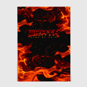 Постер с принтом WRATH: Aeon of Ruin FIRE в Новосибирске, 100% бумага
 | бумага, плотность 150 мг. Матовая, но за счет высокого коэффициента гладкости имеет небольшой блеск и дает на свету блики, но в отличии от глянцевой бумаги не покрыта лаком | Тематика изображения на принте: 90 е | aeon of ruin | quake | tegunvteg | wrath | wrath: aeon of ruin | игра | компьютерная игра | монстры | огонь | пламя | ретро | реьро шутер | шутер