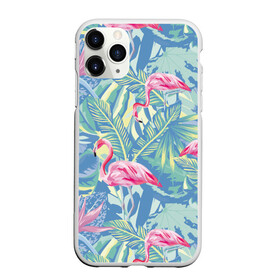 Чехол для iPhone 11 Pro матовый с принтом фламинго в Новосибирске, Силикон |  | flamingo | птицы | розовый | фламинго