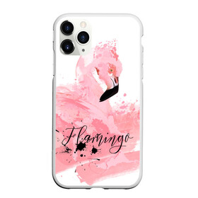 Чехол для iPhone 11 Pro матовый с принтом flamingo в Новосибирске, Силикон |  | Тематика изображения на принте: flamingo | птицы | розовый | фламинго