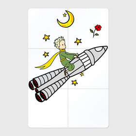 Магнитный плакат 2Х3 с принтом Маленький принц на ракете в Новосибирске, Полимерный материал с магнитным слоем | 6 деталей размером 9*9 см | baby | dreams | little prince | prince | rocket | space | stars | the little prince | детские | звезды | космонавт | космос | луна | маленький принц | малыш | месяц | мечты | полет | полумесяц | принц | ракета | ребенок | роза | сказки