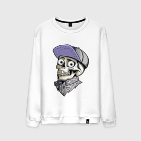 Мужской свитшот хлопок с принтом Скелет в рубашке и кепке в Новосибирске, 100% хлопок |  | bone | dead | death | hipster | horror | skelet | skeleton | skull | кости | скелет | ужасы | хипстер | хоррор | череп