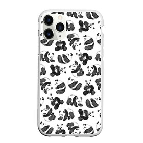 Чехол для iPhone 11 Pro матовый с принтом Акварельные панды паттерн в Новосибирске, Силикон |  | art | black white | cute | funny panda | panda | pandas | pattern | watercolor | акварель | акварельный рисунок | арт | детский рисунок | маленькие панды | медведи | медвежата | милые панды | мишки | панда | пандочка | пандочки | узор