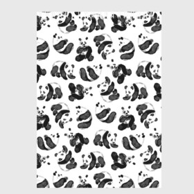 Скетчбук с принтом Акварельные панды паттерн в Новосибирске, 100% бумага
 | 48 листов, плотность листов — 100 г/м2, плотность картонной обложки — 250 г/м2. Листы скреплены сверху удобной пружинной спиралью | art | black white | cute | funny panda | panda | pandas | pattern | watercolor | акварель | акварельный рисунок | арт | детский рисунок | маленькие панды | медведи | медвежата | милые панды | мишки | панда | пандочка | пандочки | узор
