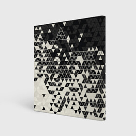 Холст квадратный с принтом Абстракция в Новосибирске, 100% ПВХ |  | абстракция | арт | белый | вектор | векторный рисунок | рисунок | треугольник | треугольники | чёрно белый | чёрный