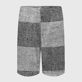Детские спортивные шорты 3D с принтом Denim Patchwork в Новосибирске,  100% полиэстер
 | пояс оформлен широкой мягкой резинкой, ткань тянется
 | cloth | denim | gray | jeans | patchwork