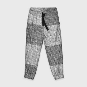 Детские брюки 3D с принтом Denim Patchwork в Новосибирске, 100% полиэстер | манжеты по низу, эластичный пояс регулируется шнурком, по бокам два кармана без застежек, внутренняя часть кармана из мелкой сетки | cloth | denim | gray | jeans | patchwork