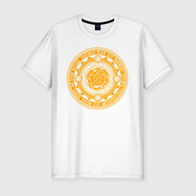 Мужская футболка хлопок Slim с принтом Магический круг в Новосибирске, 92% хлопок, 8% лайкра | приталенный силуэт, круглый вырез ворота, длина до линии бедра, короткий рукав | доктор стрэндж | константин | круг | магия | сверхъестественное