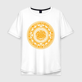 Мужская футболка хлопок Oversize с принтом Магический круг в Новосибирске, 100% хлопок | свободный крой, круглый ворот, “спинка” длиннее передней части | доктор стрэндж | константин | круг | магия | сверхъестественное