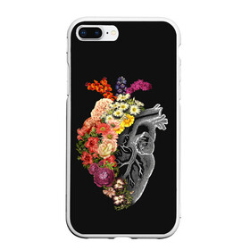 Чехол для iPhone 7Plus/8 Plus матовый с принтом Natural Heart Dual в Новосибирске, Силикон | Область печати: задняя сторона чехла, без боковых панелей | Тематика изображения на принте: 8 | flower | flowers | garden | heart | natural | symbiote | день | женский | марта | международный | природа | растения | сердце | симбиот | цветы