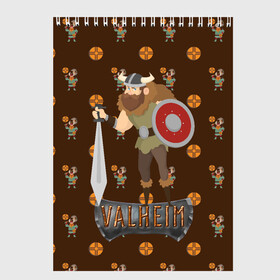 Скетчбук с принтом Valheim Viking в Новосибирске, 100% бумага
 | 48 листов, плотность листов — 100 г/м2, плотность картонной обложки — 250 г/м2. Листы скреплены сверху удобной пружинной спиралью | fantasy | mmo | valheim | valve | валхейм | вальхейм | викинги | выживалка | игра | королевская битва | ммо | ролевая игра | фэнтази