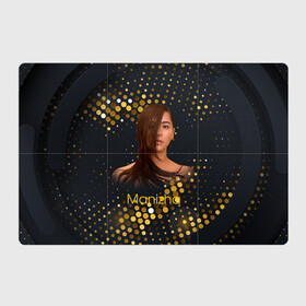 Магнитный плакат 3Х2 с принтом Manizha Gold Black в Новосибирске, Полимерный материал с магнитным слоем | 6 деталей размером 9*9 см | manizha | далеровна | душанбе | евровидение | евровидение 2021 | манижа | певица | таджикистан | хамраева