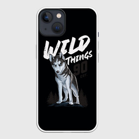 Чехол для iPhone 13 с принтом Wild Things в Новосибирске,  |  | wolf | волк | лес | пес | север | собака | хаски