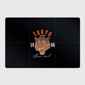 Магнитный плакат 3Х2 с принтом Tokyo Tiger Japan в Новосибирске, Полимерный материал с магнитным слоем | 6 деталей размером 9*9 см | Тематика изображения на принте: japan | tokyo | большая кошка | полосатый | тигр | тигрица | токио | хищник