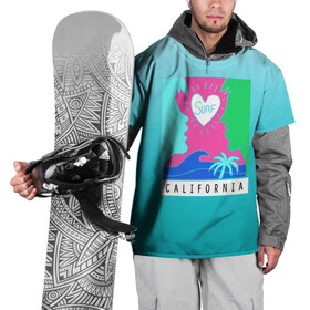 Накидка на куртку 3D с принтом CALIFORNIA SURF в Новосибирске, 100% полиэстер |  | Тематика изображения на принте: california | love | surf | влюбленные | закат | калифорния | любовь | море | пальма