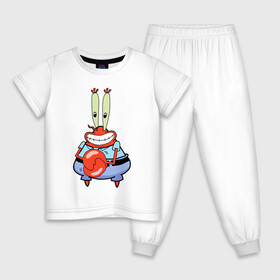 Детская пижама хлопок с принтом Мистер Крабс в Новосибирске, 100% хлопок |  брюки и футболка прямого кроя, без карманов, на брюках мягкая резинка на поясе и по низу штанин
 | Тематика изображения на принте: mister crabs | sponge bob | губка боб | мистер крабс