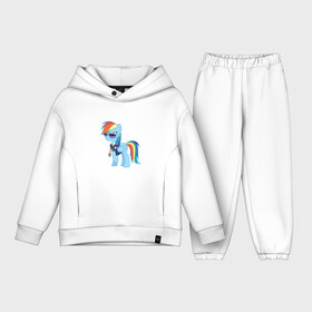 Детский костюм хлопок Oversize с принтом Pony   Rainbow Dash в Новосибирске,  |  | applejack | friendship | mylittlepony | rainbow dash | twilight sparkle | waifu | вайфу | дружба это магия | кони | моя маленькая пони | мультфильм | пони | радуга | ренбоу деш | эплджек