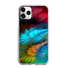 Чехол для iPhone 11 Pro Max матовый с принтом Цветной дестрой в Новосибирске, Силикон |  | абстракция | молодежное | пестрое | тренд | хайп | цветное