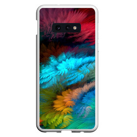 Чехол для Samsung S10E с принтом Цветной дестрой в Новосибирске, Силикон | Область печати: задняя сторона чехла, без боковых панелей | абстракция | молодежное | пестрое | тренд | хайп | цветное