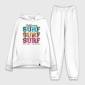 Женский костюм хлопок Oversize с принтом Surf в Новосибирске,  |  | surf | usa | калифорния | лето | море