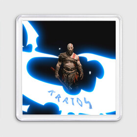 Магнит 55*55 с принтом Power of Kratos в Новосибирске, Пластик | Размер: 65*65 мм; Размер печати: 55*55 мм | gad of war | game | games | god of war | god of wor | power | атрей | атрэй | бог войны | игра | игры | кратос