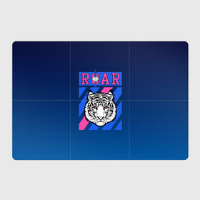 Магнитный плакат 3Х2 с принтом Roar Tiger в Новосибирске, Полимерный материал с магнитным слоем | 6 деталей размером 9*9 см | Тематика изображения на принте: roar | большая кошка | полосатый | тигр | тигрица | хищник