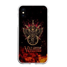 Чехол для iPhone XS Max матовый с принтом Valheim символ черепа в Новосибирске, Силикон | Область печати: задняя сторона чехла, без боковых панелей | Тематика изображения на принте: fantasy | mmo | valheim | valve | валхейм | вальхейм | викинги | выживалка | игра | королевская битва | ммо | ролевая игра | фэнтази