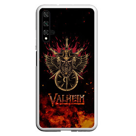 Чехол для Honor 20 с принтом Valheim символ черепа в Новосибирске, Силикон | Область печати: задняя сторона чехла, без боковых панелей | fantasy | mmo | valheim | valve | валхейм | вальхейм | викинги | выживалка | игра | королевская битва | ммо | ролевая игра | фэнтази