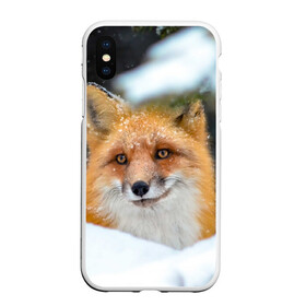 Чехол для iPhone XS Max матовый с принтом Лисичка на сугробе в Новосибирске, Силикон | Область печати: задняя сторона чехла, без боковых панелей | fox | foxy | животное | звери | лиса | лисенок | лисичка | милая | рыжая | фокс