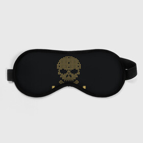 Маска для сна 3D с принтом Пиратский через из золота в Новосибирске, внешний слой — 100% полиэфир, внутренний слой — 100% хлопок, между ними — поролон |  | hell | skull | ад | скелет | ужасы | череп | черепушка