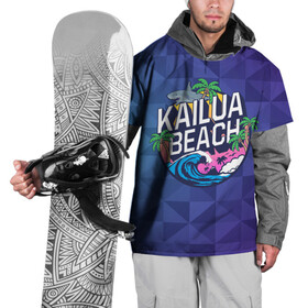 Накидка на куртку 3D с принтом KAILUA BEACH в Новосибирске, 100% полиэстер |  | Тематика изображения на принте: kailua | акула | закат | море | отдых | отпуск | пальмы | пляж