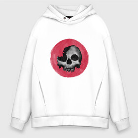 Мужское худи Oversize хлопок с принтом Skull в Новосибирске, френч-терри — 70% хлопок, 30% полиэстер. Мягкий теплый начес внутри —100% хлопок | боковые карманы, эластичные манжеты и нижняя кромка, капюшон на магнитной кнопке | bone | bones | creepy | dead | death | halloween | horror | scary | skull | skulls | the curse | голова | кости | ужасы | хоррор | череп