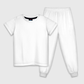 Детская пижама хлопок с принтом Terran logo mini | White в Новосибирске, 100% хлопок |  брюки и футболка прямого кроя, без карманов, на брюках мягкая резинка на поясе и по низу штанин
 | marine | terran | земляне | маринос | морпехи | раса людей | терран