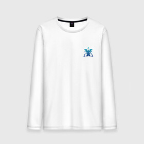 Мужской лонгслив хлопок с принтом Terran logo mini | Blue в Новосибирске, 100% хлопок |  | marine | terran | земляне | маринос | морпехи | раса людей | терран