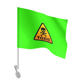 Флаг для автомобиля с принтом Toxic People в Новосибирске, 100% полиэстер | Размер: 30*21 см | toxic | токсин | токсичный | яд