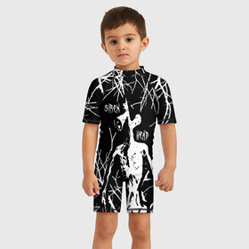 Детский купальный костюм 3D с принтом Сайрен Хэд в Новосибирске, Полиэстер 85%, Спандекс 15% | застежка на молнии на спине | scp | siren head | лес | монстр | персонаж | сиреноголовый