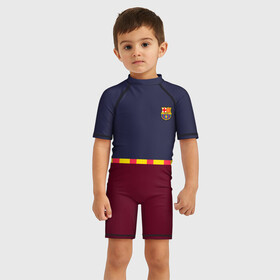 Детский купальный костюм 3D с принтом FC Barcelona | Flag and team Logo (2021 22) в Новосибирске, Полиэстер 85%, Спандекс 15% | застежка на молнии на спине | 0x000000123 | barca | barcelona | elclasico | la liga | messi | pre match | барса | барселона | классико | месси