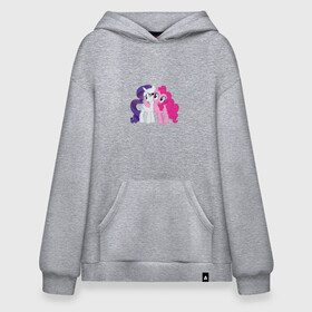 Худи SuperOversize хлопок с принтом My Little Pony Pinkie Pie And  в Новосибирске, 70% хлопок, 30% полиэстер, мягкий начес внутри | карман-кенгуру, эластичная резинка на манжетах и по нижней кромке, двухслойный капюшон
 | applejack | friendship | mylittlepony | rainbow dash | twilight sparkle | waifu | вайфу | дружба это магия | друзья | кони | моя маленькая пони | мультфильм | пони | радуга | ренбоу деш | эплджек