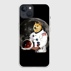Чехол для iPhone 13 с принтом Доги Космонавт в Новосибирске,  |  | doge | earth | mars | meme | moon | nasa | space | star | usa | америка | гагарин | доги | животные | звезда | земля | корги | космонавт | космос | луна | марс | мем | наса | планета | прикол | собака | сша | флаг