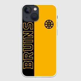Чехол для iPhone 13 mini с принтом NHL BOSTON BRUINS в Новосибирске,  |  | black | boston | bruins | hockey | ice | logo | nhl | sport | usa | бостон | брюинз | кубок | логотип | нхл | спорт | стэнли | хоккей