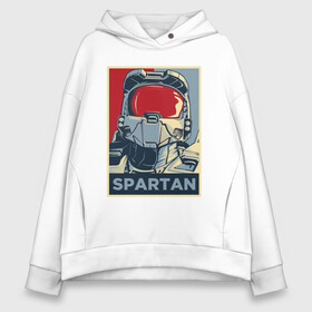 Женское худи Oversize хлопок с принтом Spartan in da hood в Новосибирске, френч-терри — 70% хлопок, 30% полиэстер. Мягкий теплый начес внутри —100% хлопок | боковые карманы, эластичные манжеты и нижняя кромка, капюшон на магнитной кнопке | Тематика изображения на принте: game | games | halo | heilo | master chif | spartan | игра | игры | ковенант | ковенанты | мастер чиф | спартанец | хало | хейло | хэйло