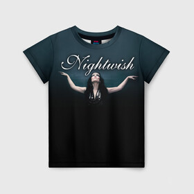 Детская футболка 3D с принтом Nightwish with Tarja в Новосибирске, 100% гипоаллергенный полиэфир | прямой крой, круглый вырез горловины, длина до линии бедер, чуть спущенное плечо, ткань немного тянется | Тематика изображения на принте: nightwish | tarja | tarja turanen | turunen | найтвиш | тарья | тарья турунен | турунен