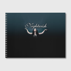 Альбом для рисования с принтом Nightwish with Tarja в Новосибирске, 100% бумага
 | матовая бумага, плотность 200 мг. | Тематика изображения на принте: nightwish | tarja | tarja turanen | turunen | найтвиш | тарья | тарья турунен | турунен