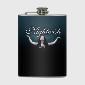Фляга с принтом Nightwish with Tarja в Новосибирске, металлический корпус | емкость 0,22 л, размер 125 х 94 мм. Виниловая наклейка запечатывается полностью | nightwish | tarja | tarja turanen | turunen | найтвиш | тарья | тарья турунен | турунен